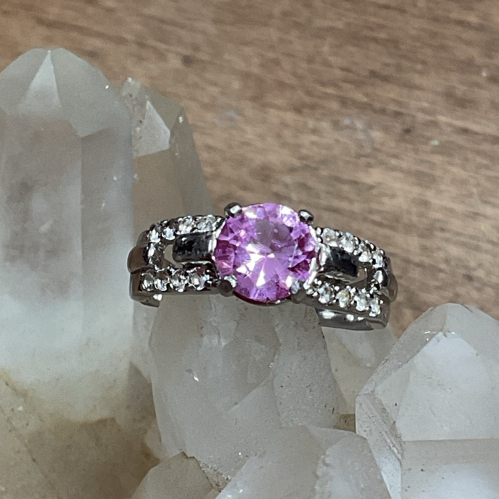 Pink Ruby .925 Silver Ring